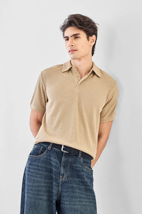 Beige Polo shirt